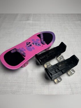 BABW Build a Bear Workshop Skates and pink purple Skatebaord